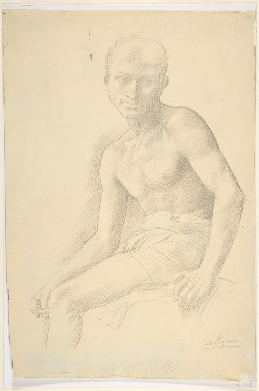 Studium postaci autorstwa Alphonse Legros