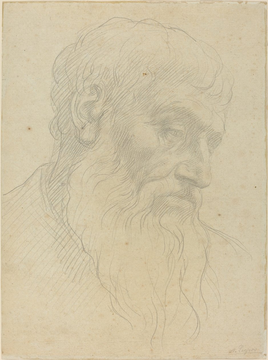Studium głowy. autorstwa Alphonse Legros