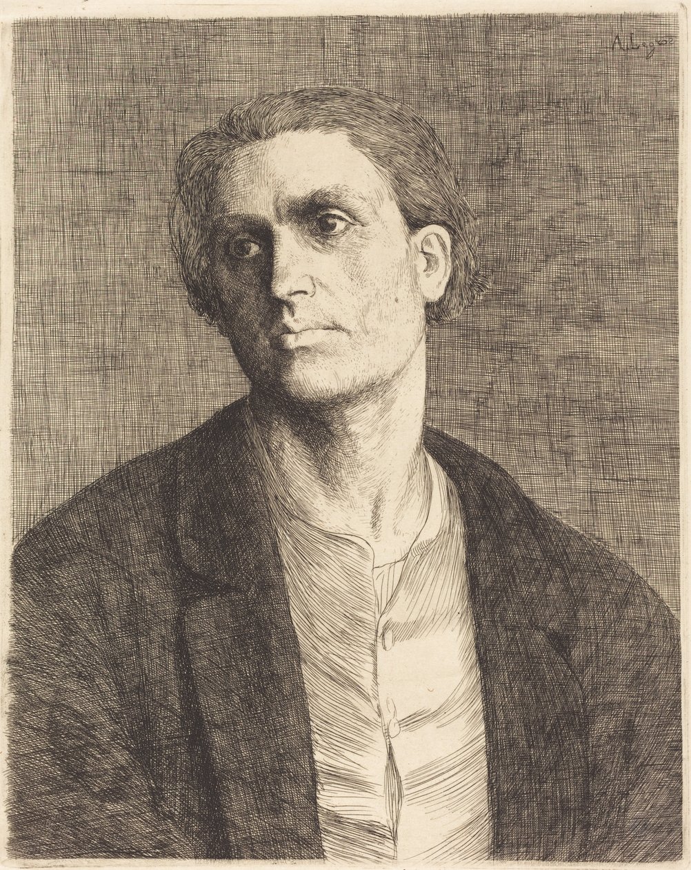Studium głowy mężczyzny (Etude de tête d’homme) autorstwa Alphonse Legros