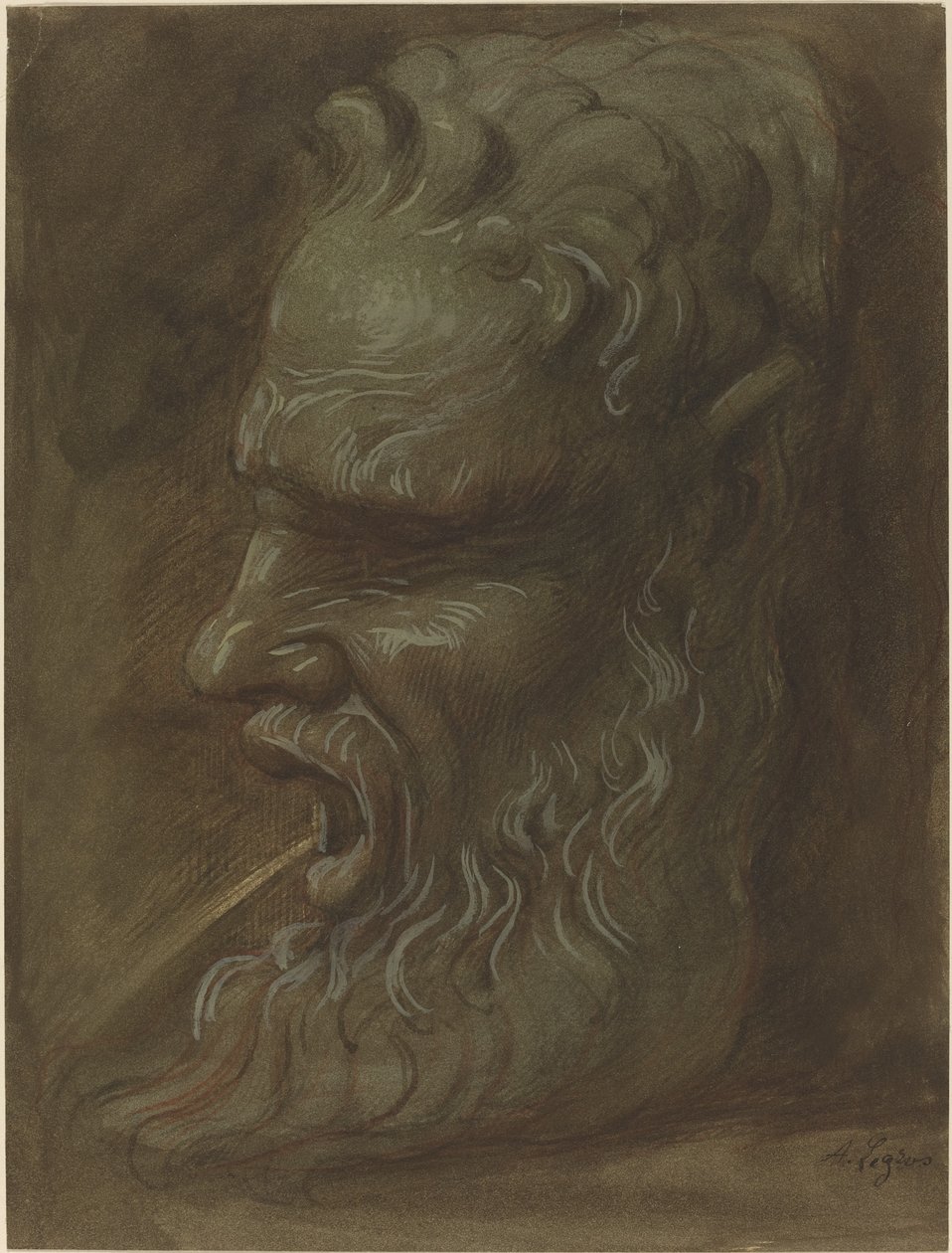 Badanie maski autorstwa Alphonse Legros
