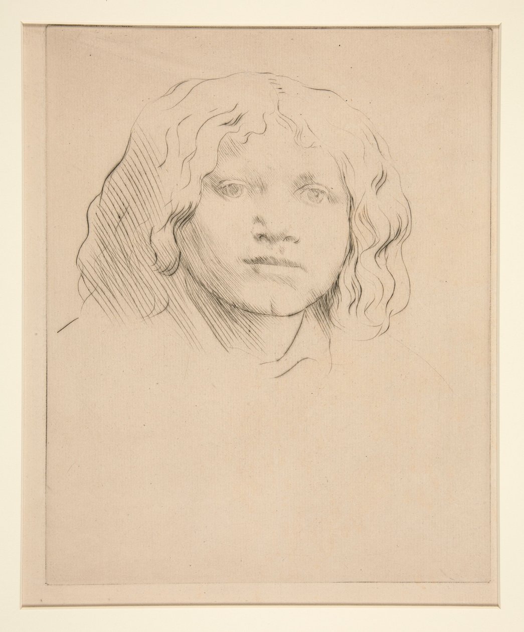 Głowa włoskiego dziecka autorstwa Alphonse Legros