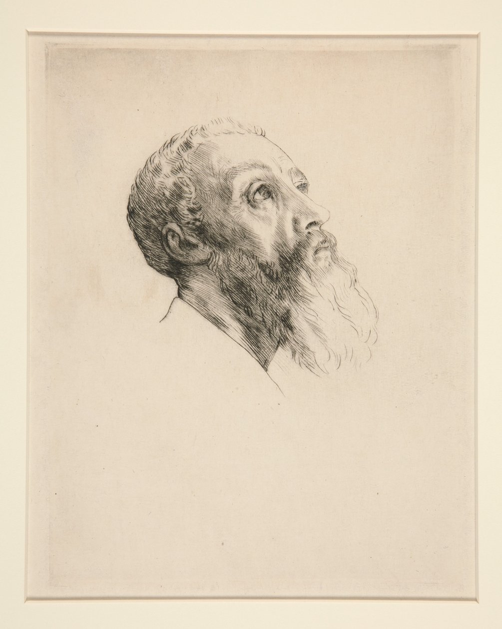 Głowa modelki autorstwa Alphonse Legros