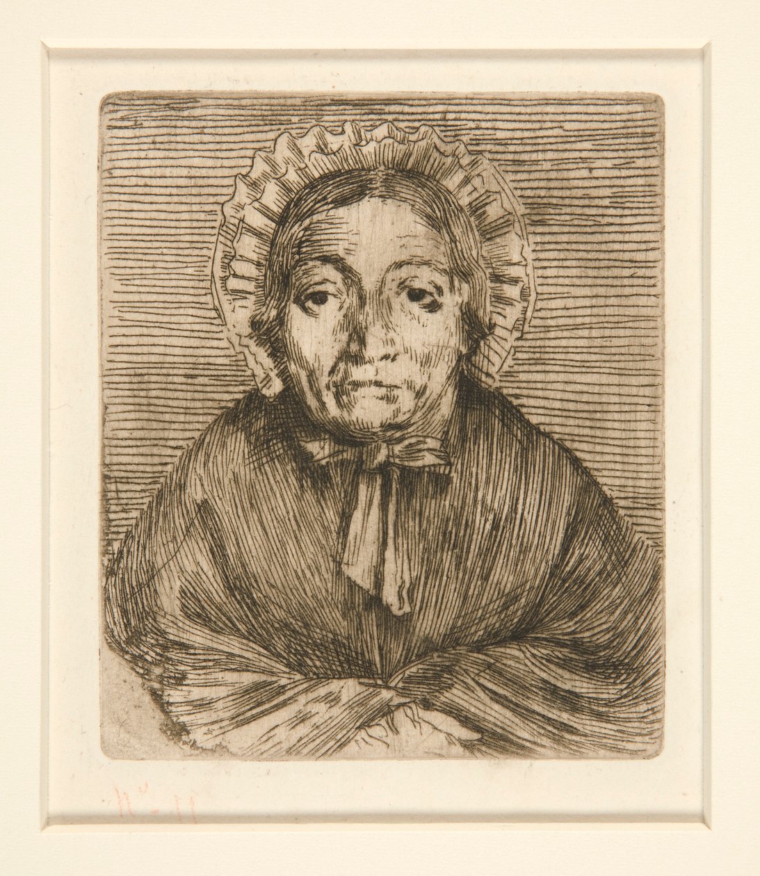 Głowa starej kobiety autorstwa Alphonse Legros