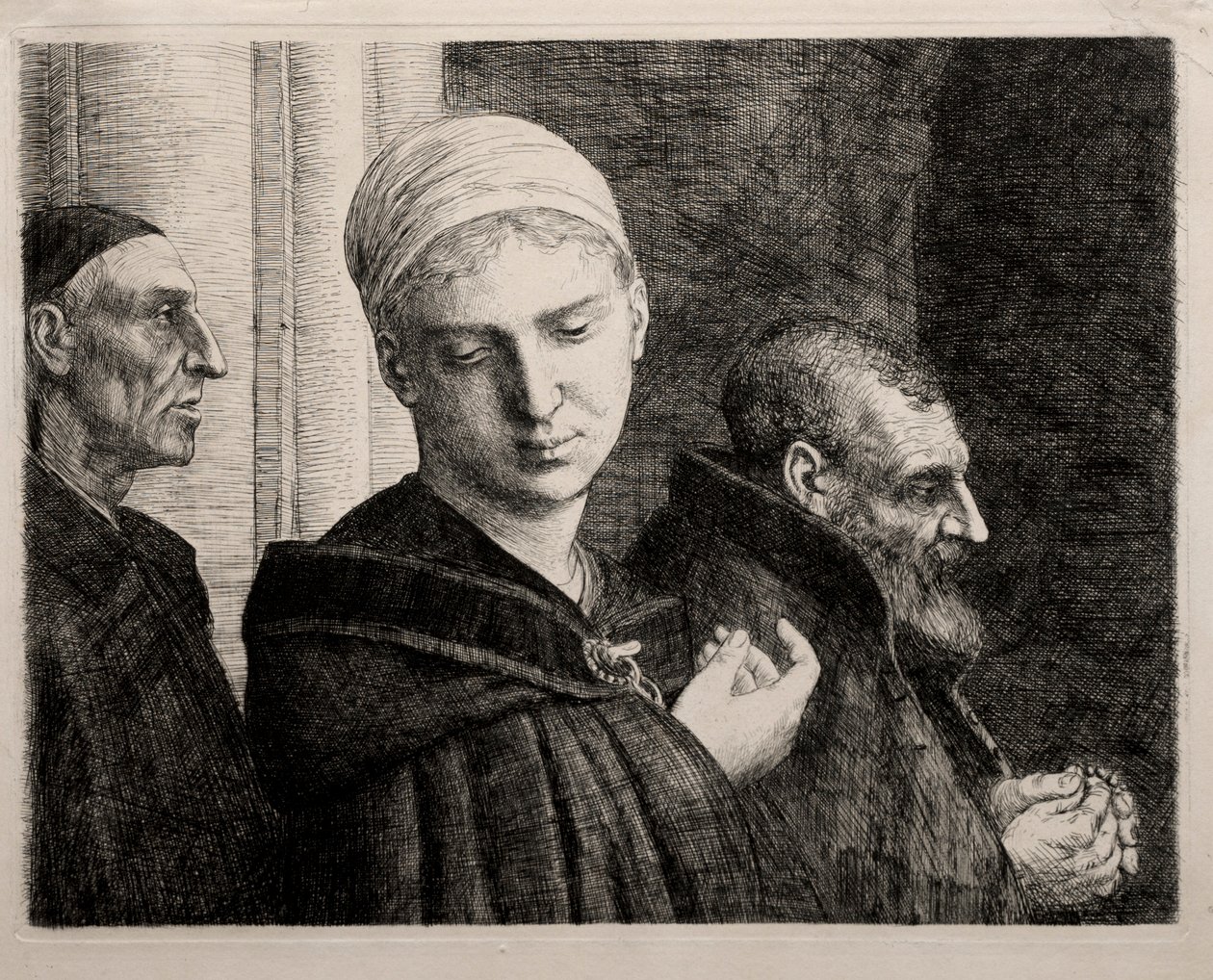 Chrzest, 1870. autorstwa Alphonse Legros