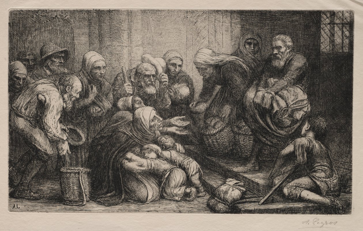 Żebracy z Brugii autorstwa Alphonse Legros