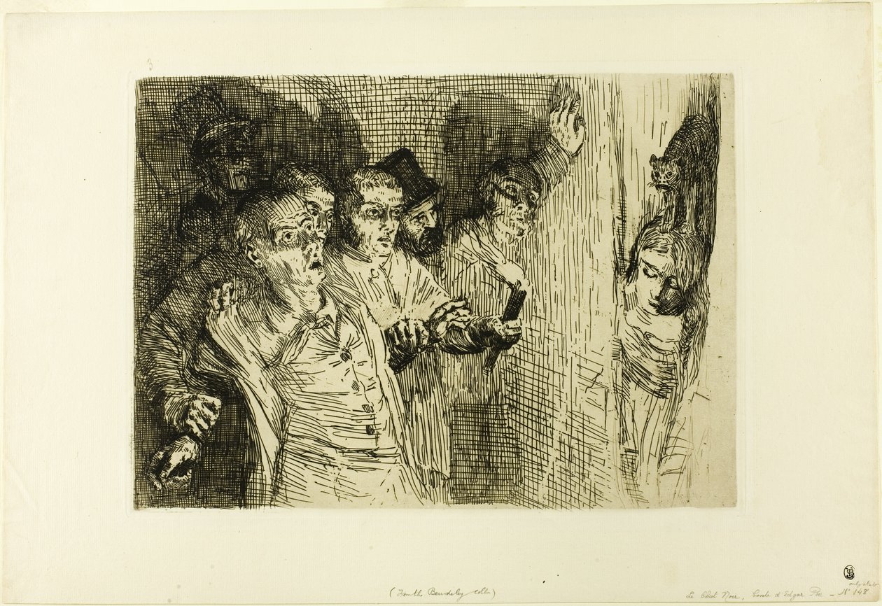 Czarny kot autorstwa Alphonse Legros