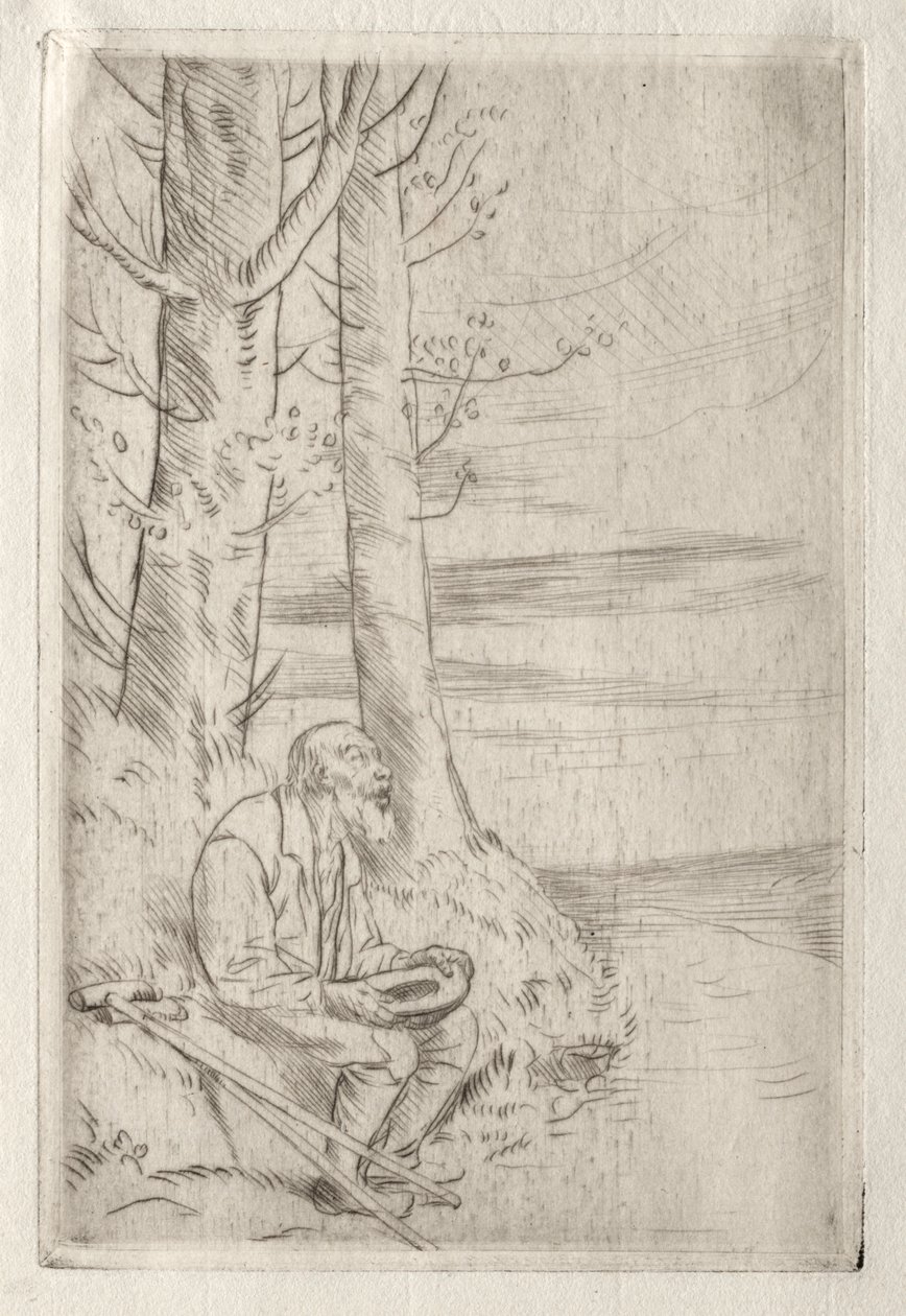 Ślepy żebrak autorstwa Alphonse Legros