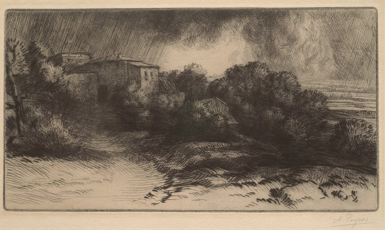 Gospodarstwo w Brieux (efekt burzy) autorstwa Alphonse Legros