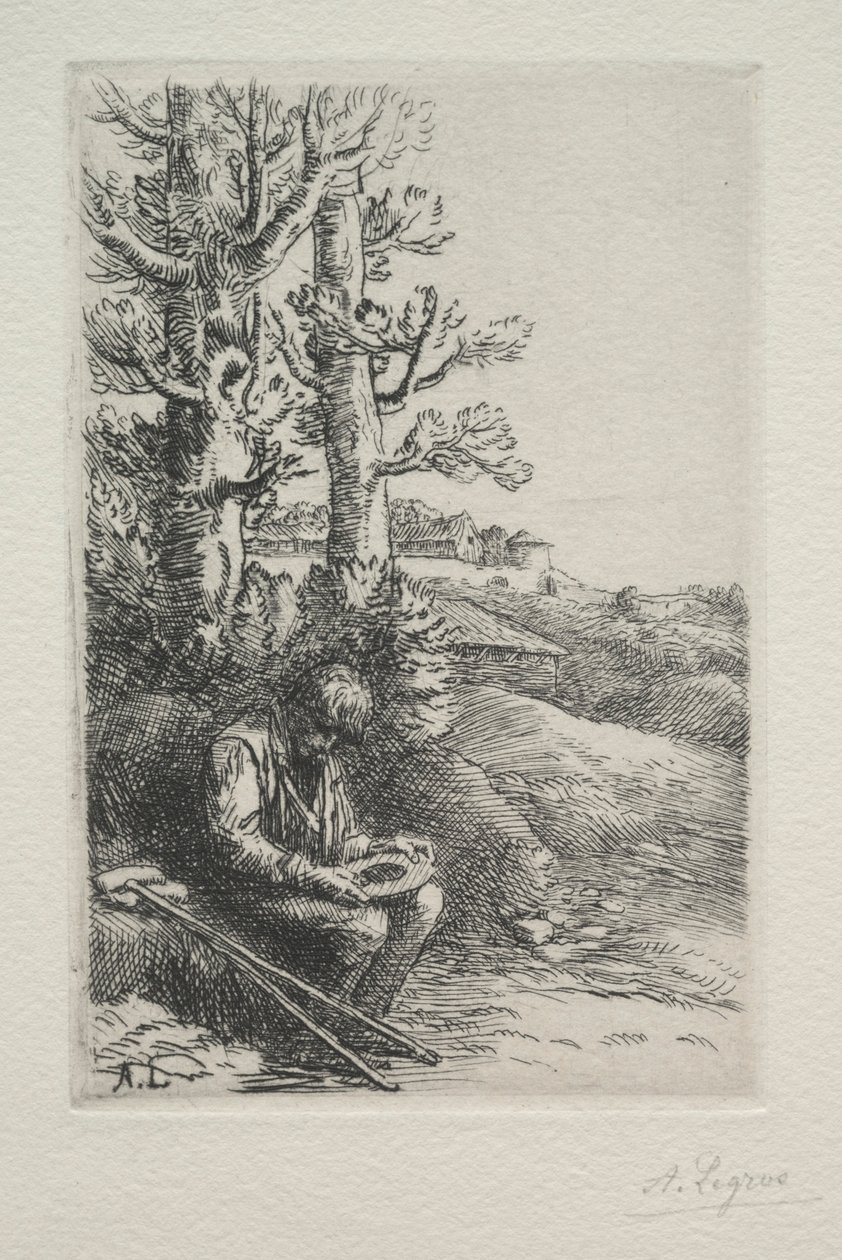 Mały żebrak. autorstwa Alphonse Legros