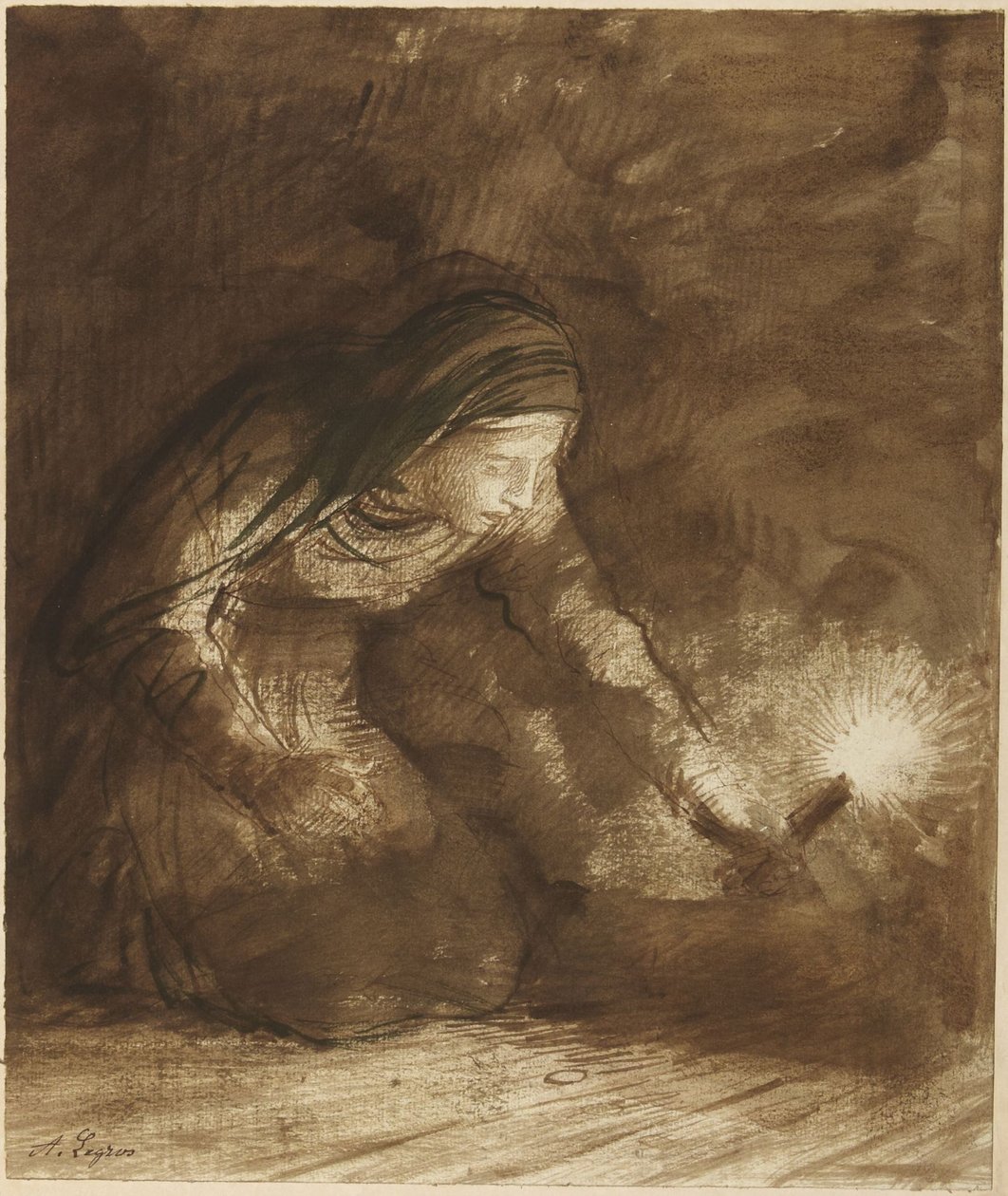 Zaginiony srebrny przedmiot autorstwa Alphonse Legros