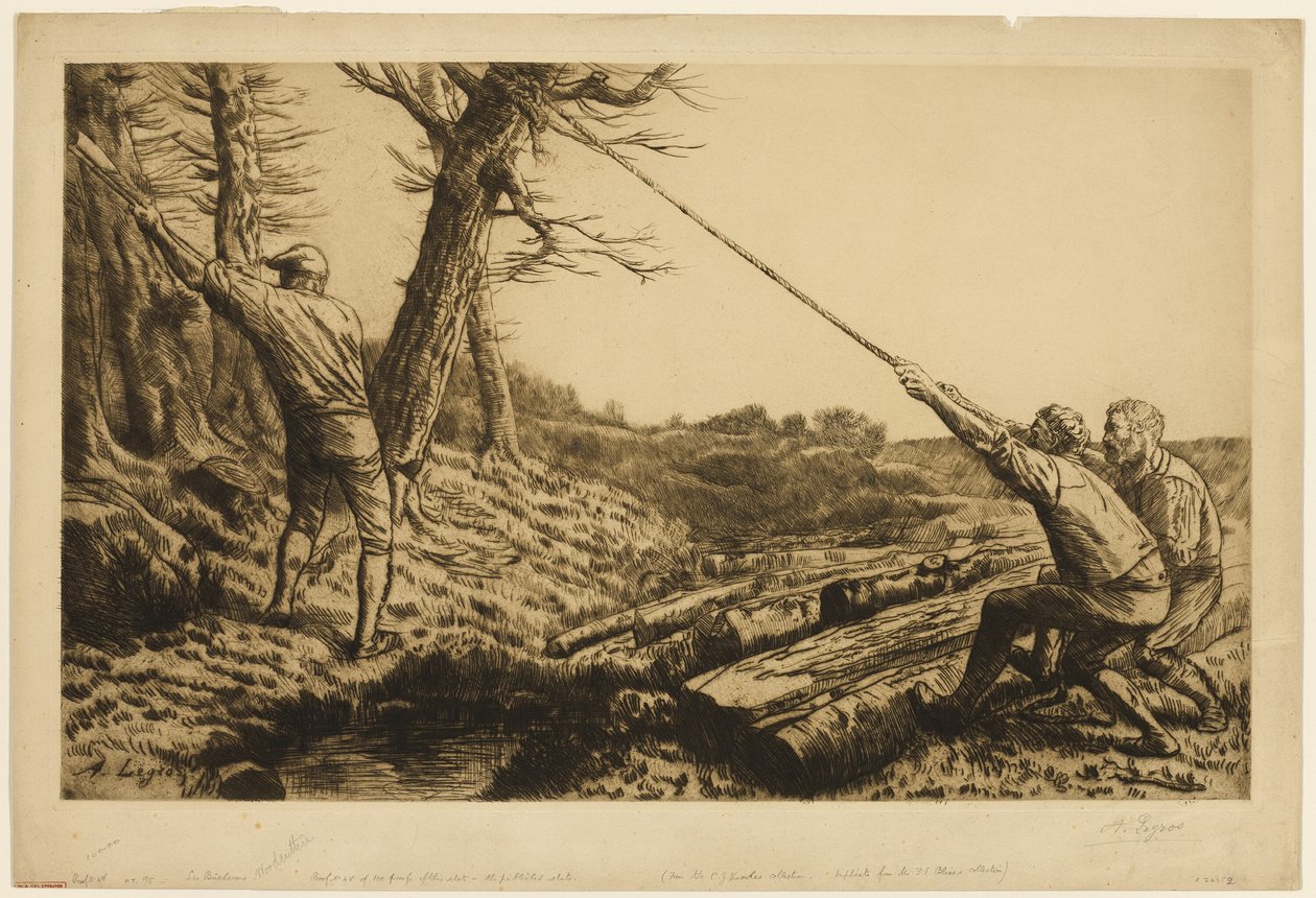 Drwale, drugi talerz autorstwa Alphonse Legros