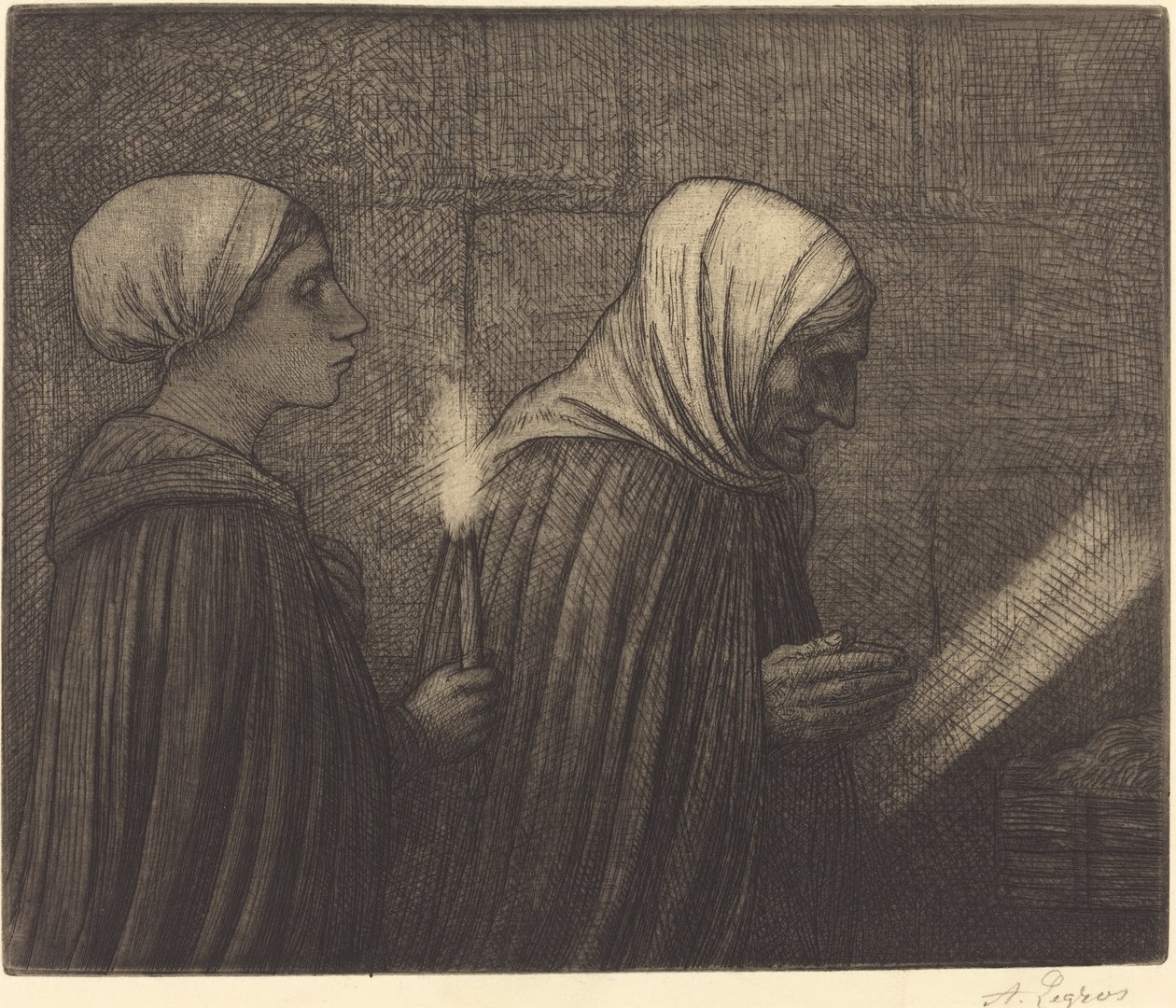 żłób autorstwa Alphonse Legros