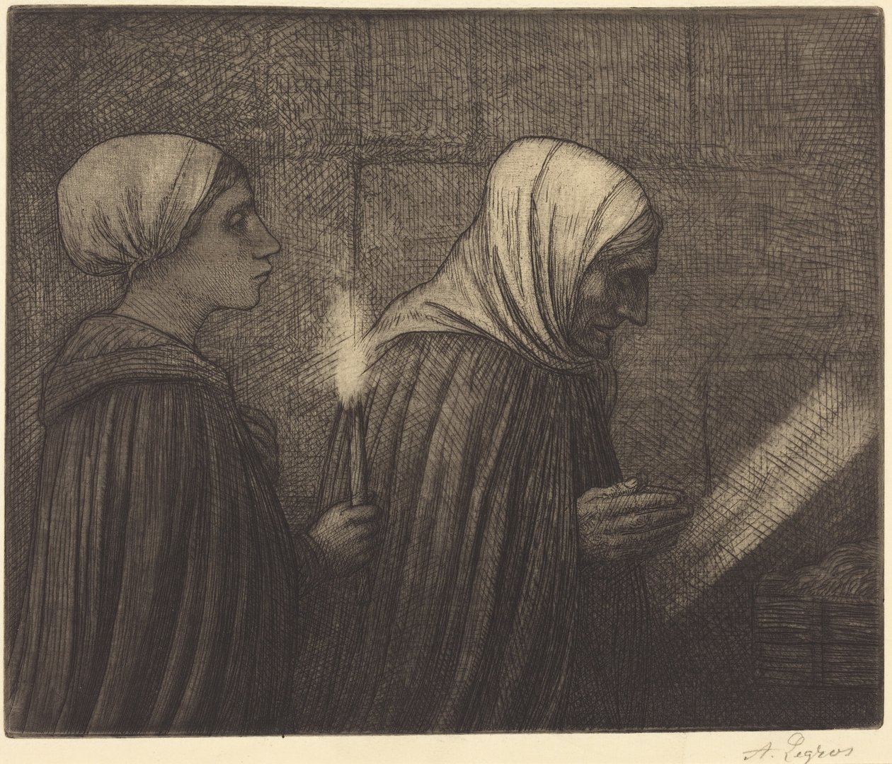 The Manger (Szopka) autorstwa Alphonse Legros