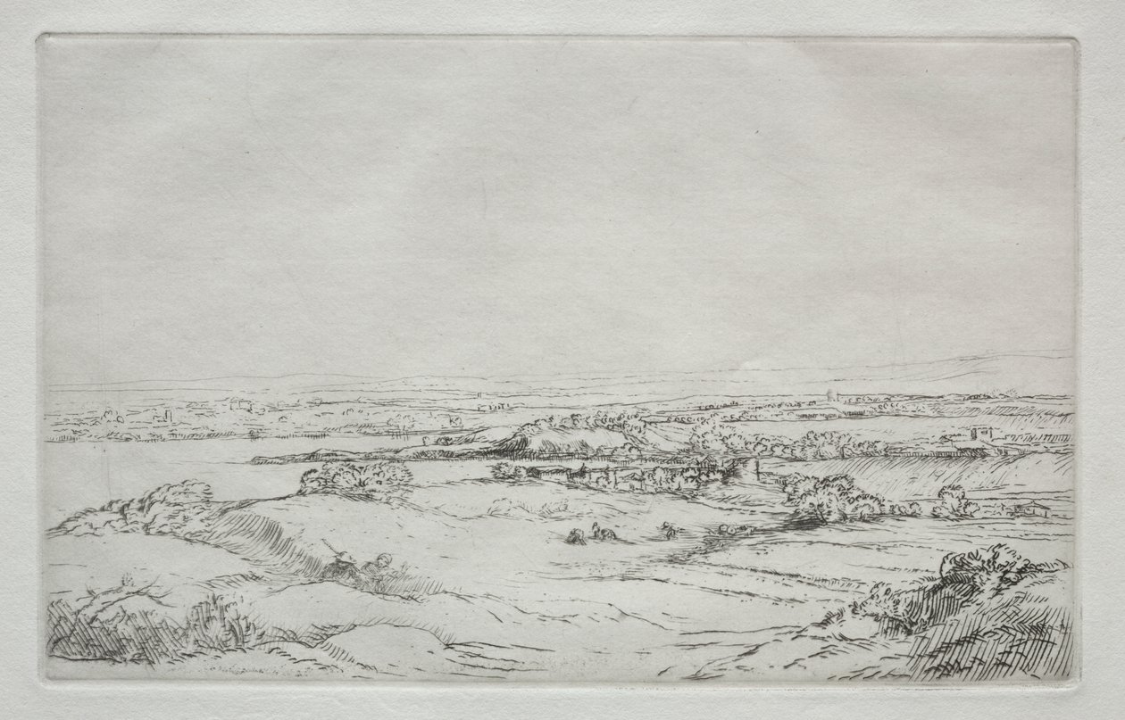 Łąka w pobliżu jeziora (La Plaine Près Du Lac) autorstwa Alphonse Legros