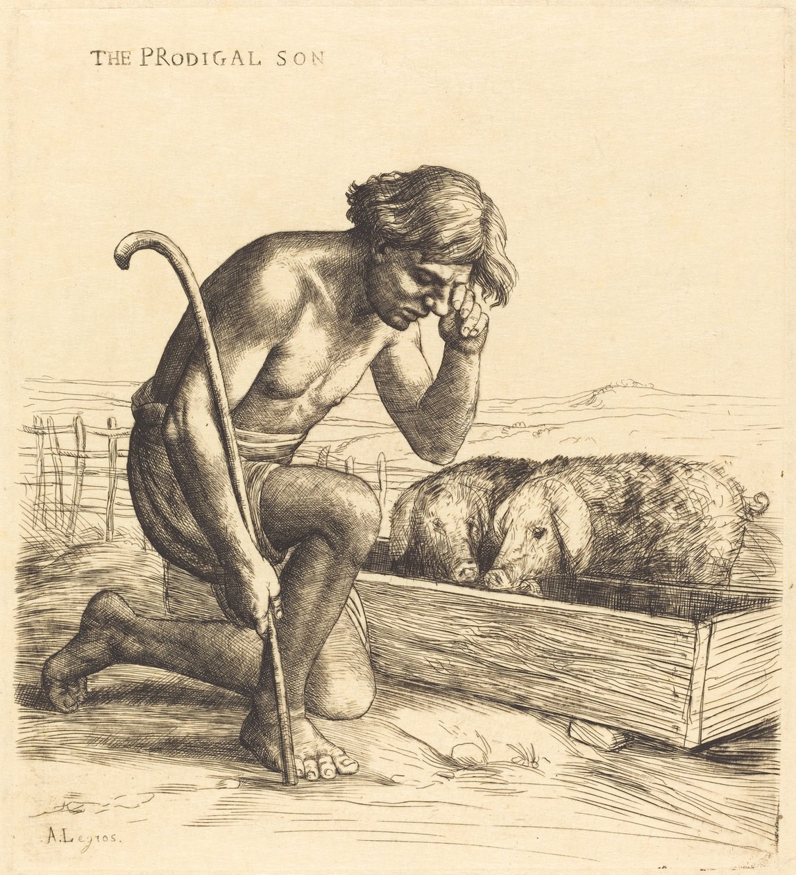 Syn marnotrawny, pierwsza płyta autorstwa Alphonse Legros