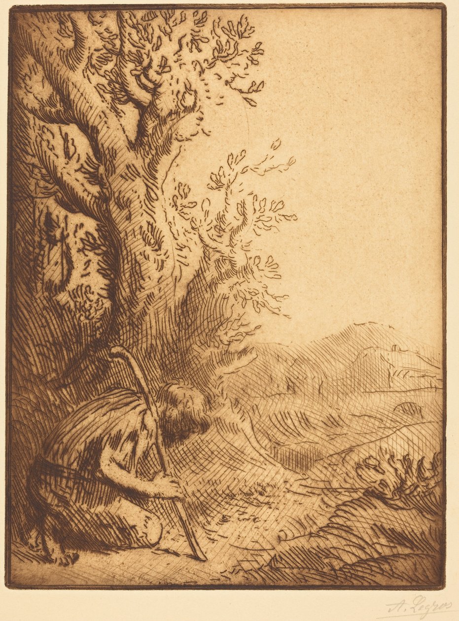 Der verlorene Sohn, 4. Platte autorstwa Alphonse Legros