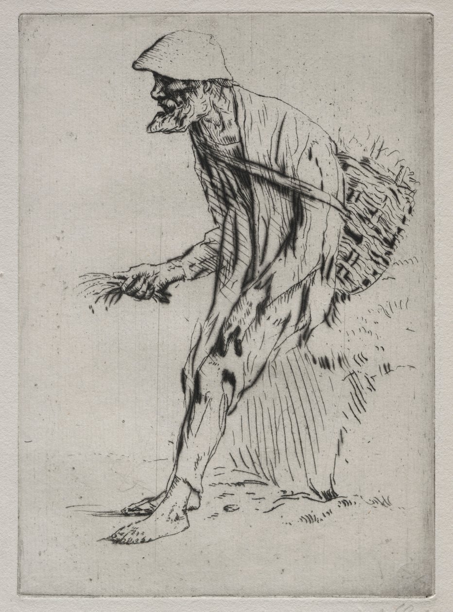 Sprzedawca Czerwonego Pimpernela. autorstwa Alphonse Legros
