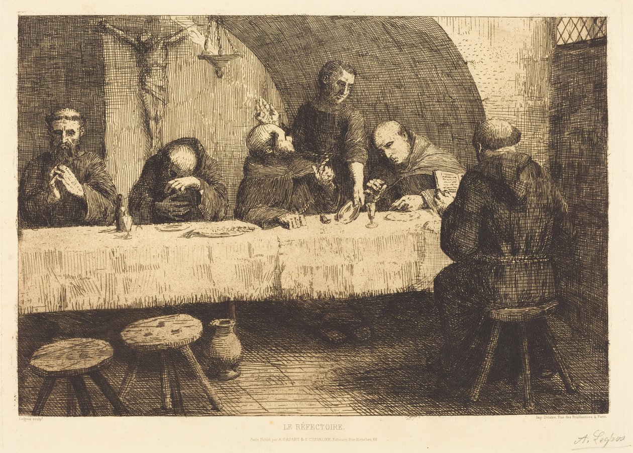 Jadalnia (Le refectoire) autorstwa Alphonse Legros