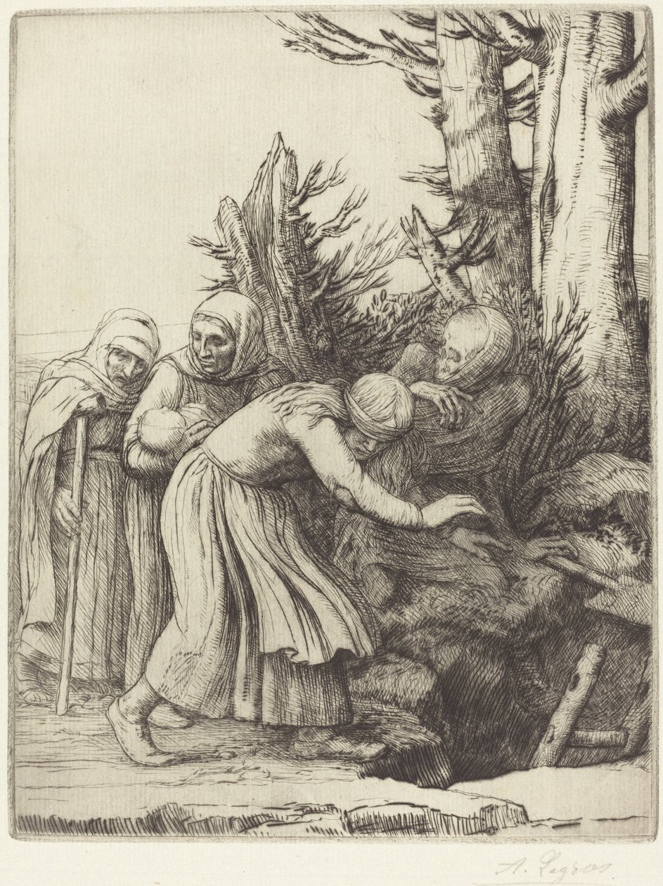 Triumf śmierci: Śmierć przygotowuje mieszkanie dla bezdomnych Le triomphe.... autorstwa Alphonse Legros