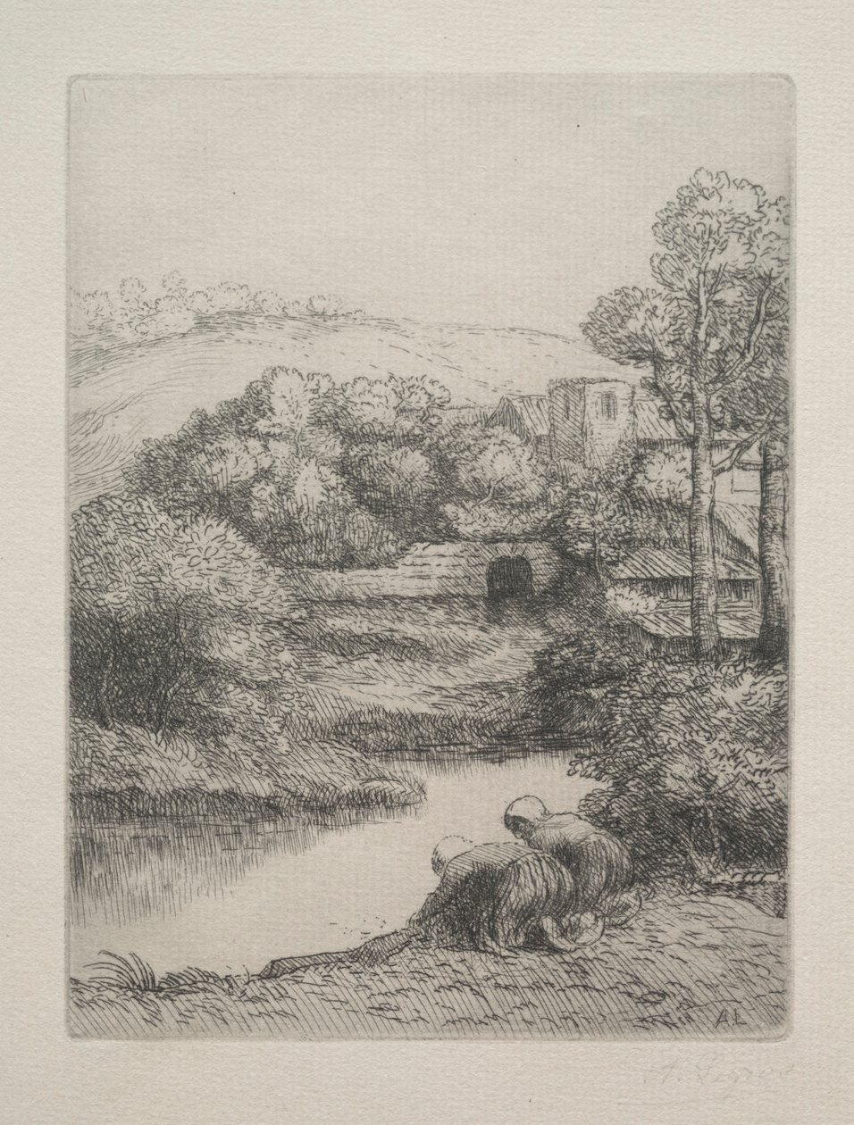 Wash House Le Lavoir, Dite Les Laveuses. autorstwa Alphonse Legros