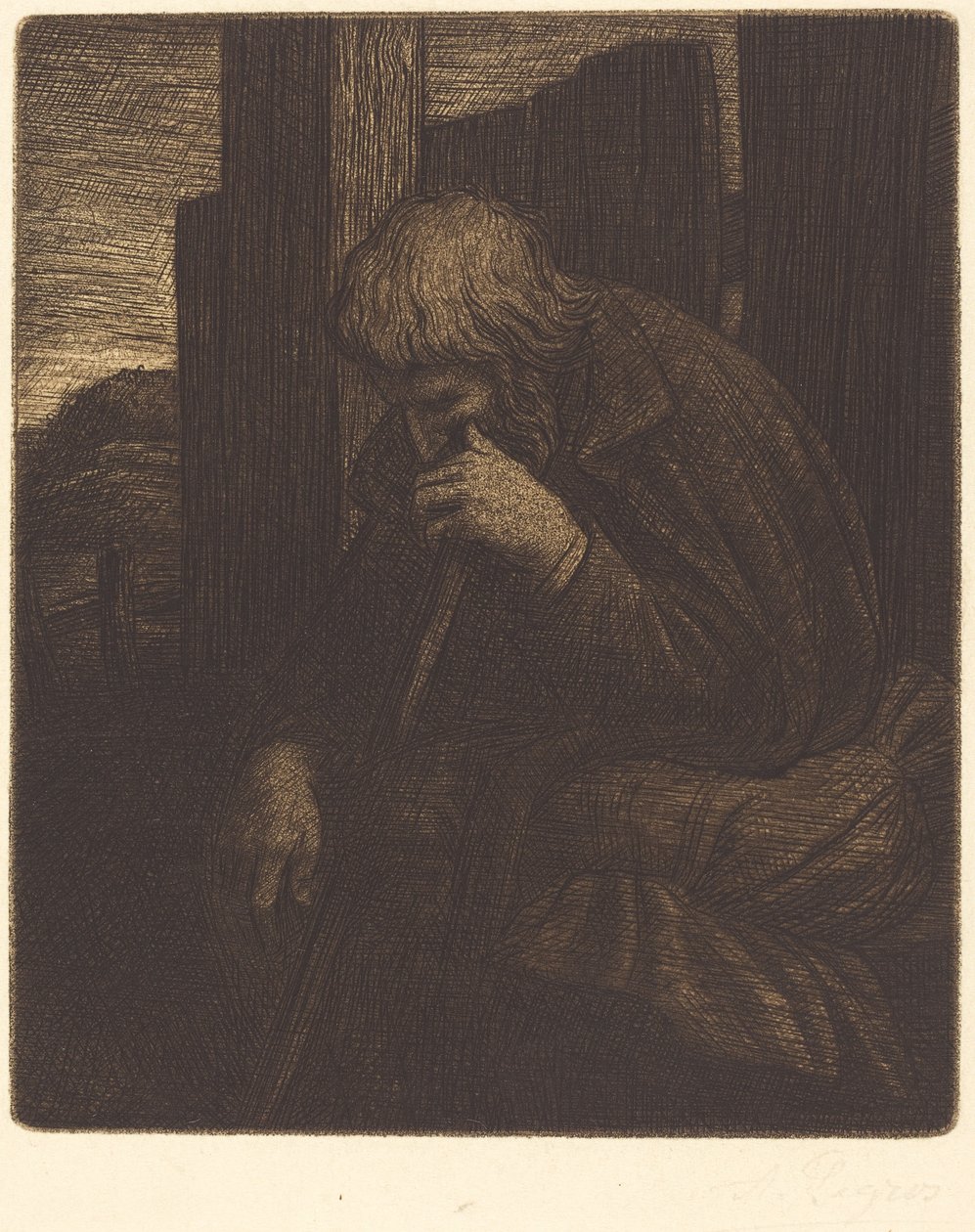 Myśliciel (Le penseur) autorstwa Alphonse Legros