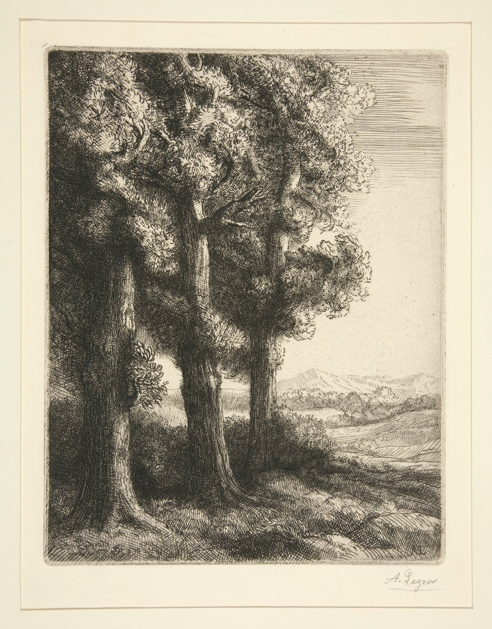 Trzy drzewa autorstwa Alphonse Legros