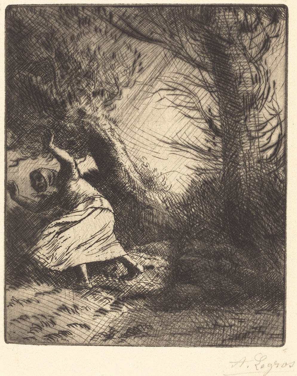 Grzmot (piorun) autorstwa Alphonse Legros