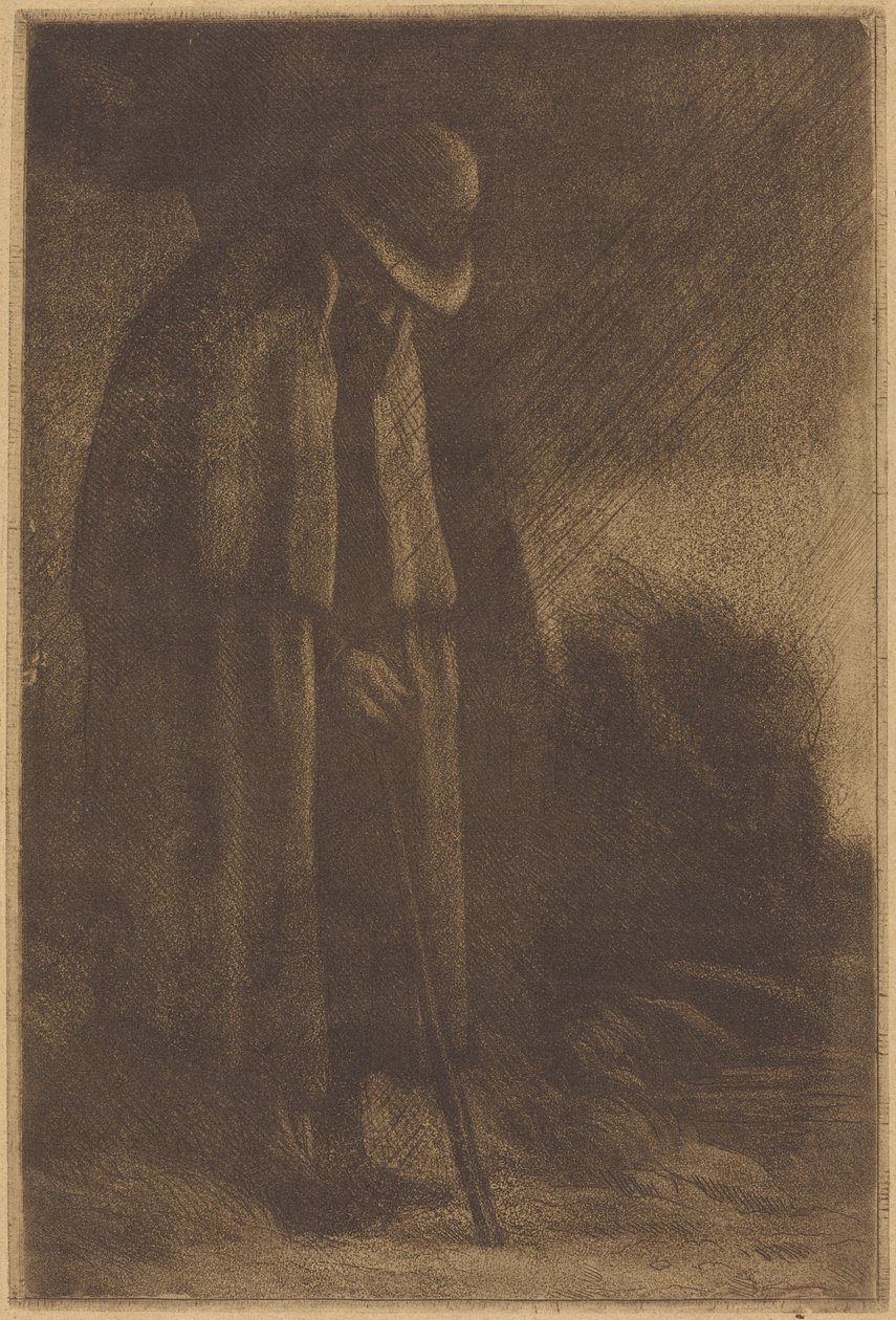 Podróżny szukający schronienia autorstwa Alphonse Legros