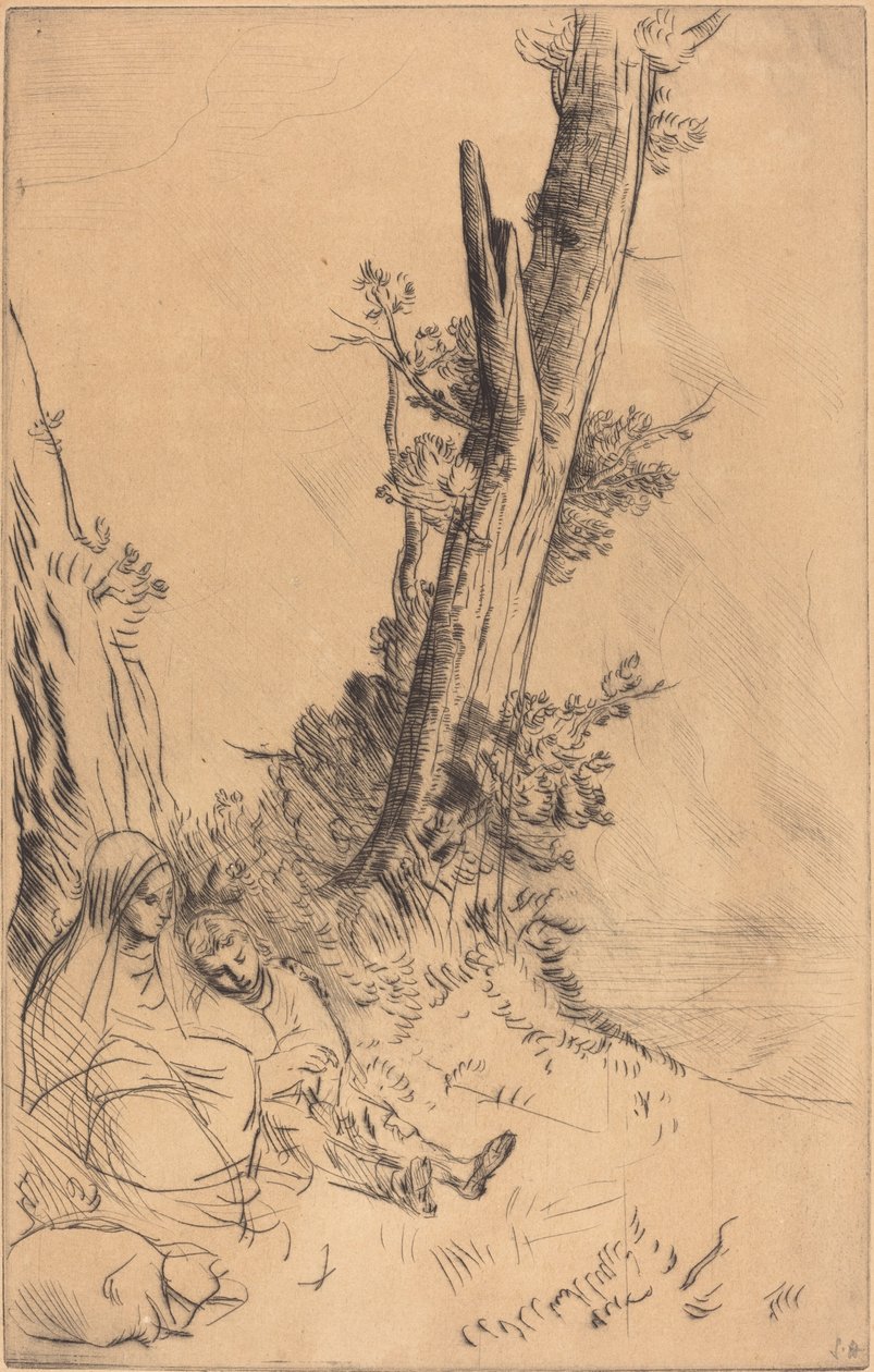 Podróżujący odpoczywają autorstwa Alphonse Legros