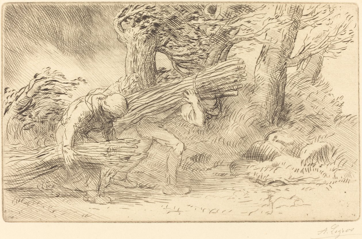 Zbieracze gałązek Les fagottiers. autorstwa Alphonse Legros