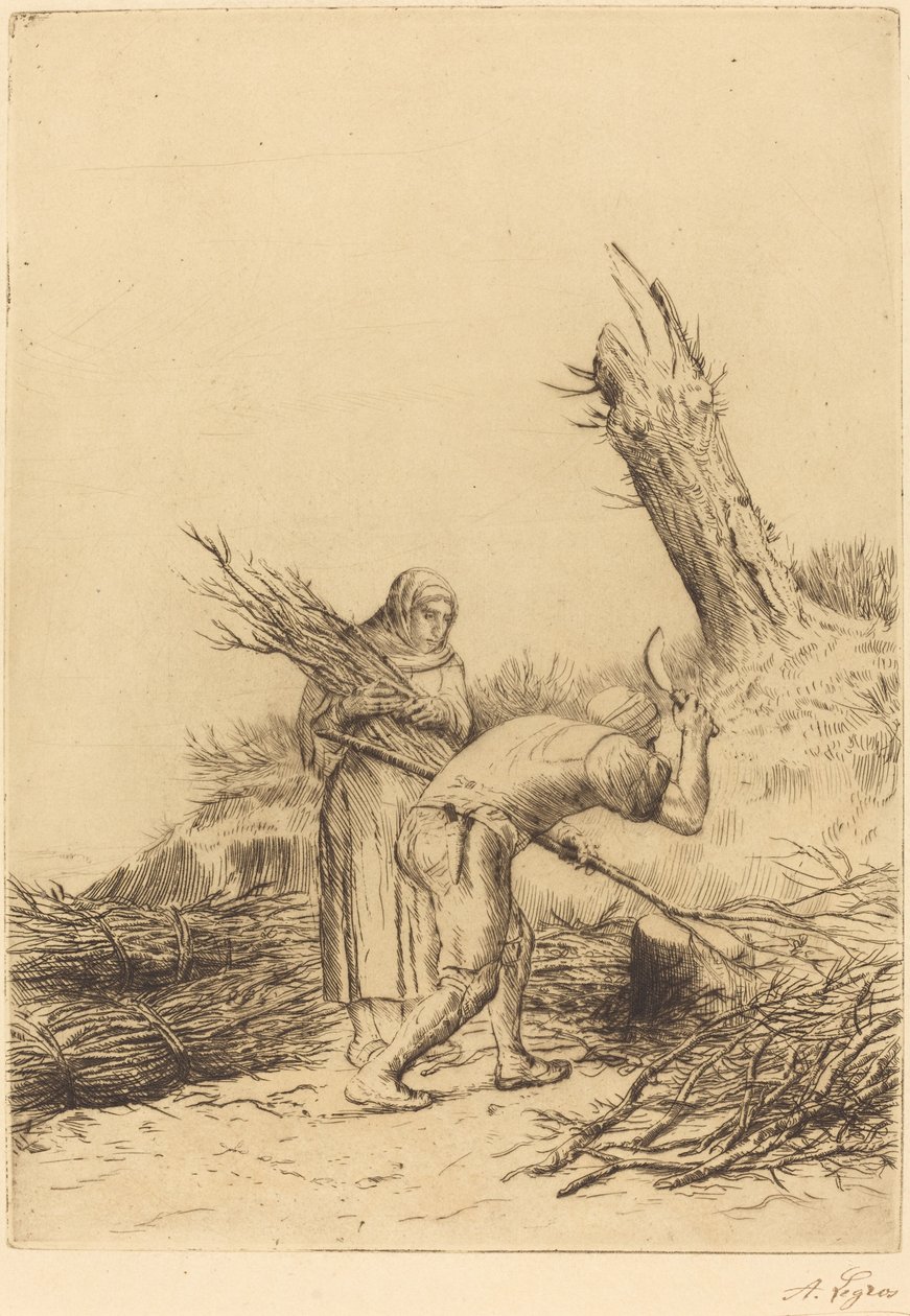 Twórcy gałązek Twórcy gałązek. autorstwa Alphonse Legros