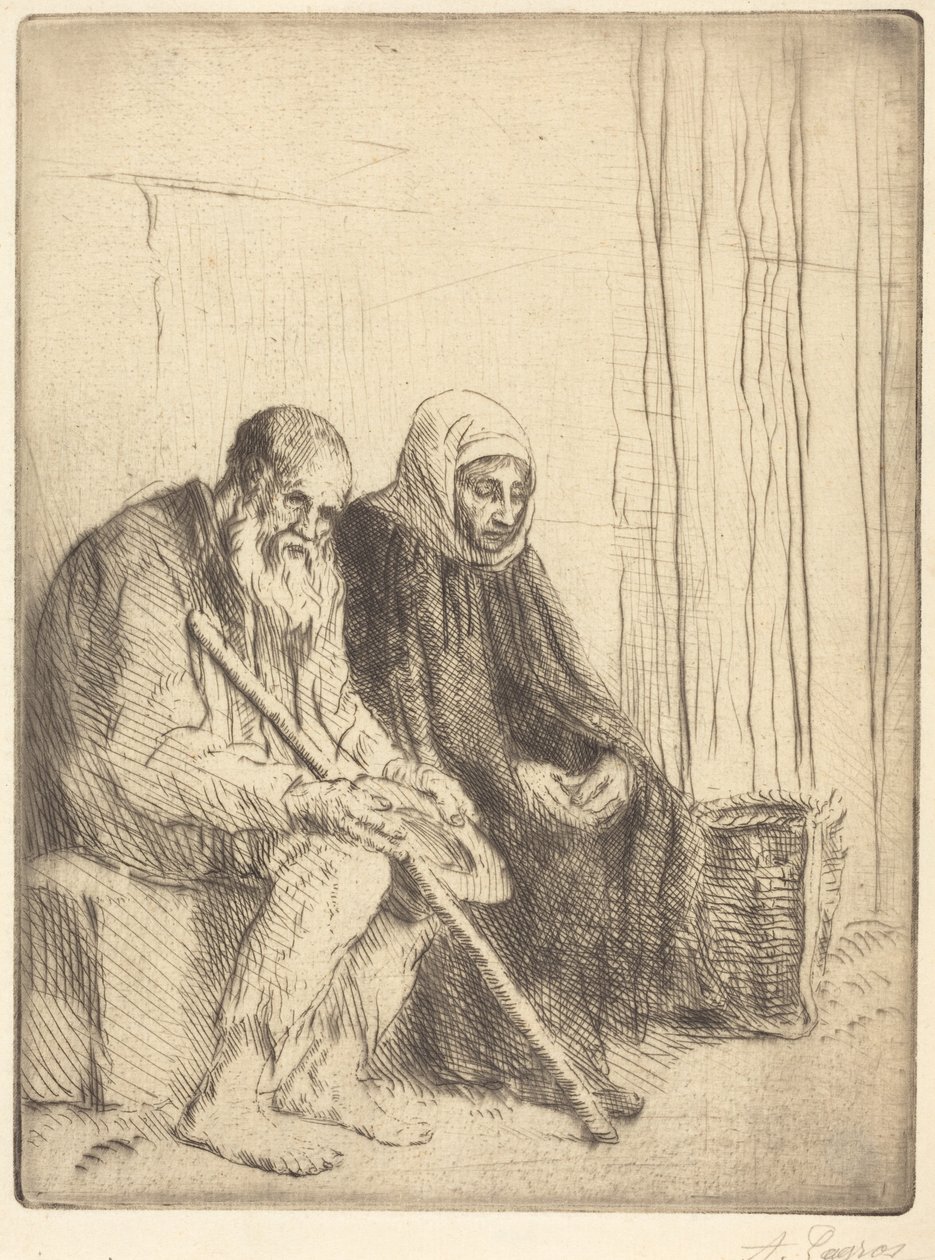 Dwaj żebracy autorstwa Alphonse Legros