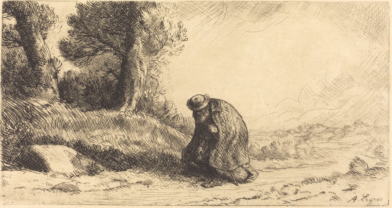Włóczęga poruszający się po pasie Włóczęga poruszający się po pasie. autorstwa Alphonse Legros