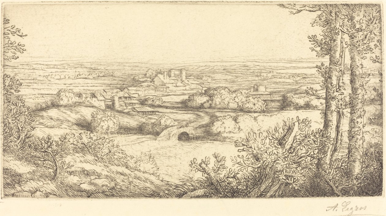 Dolina w Burgundii autorstwa Alphonse Legros