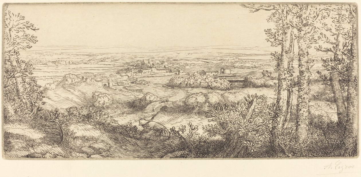 Dolina w Burgundii autorstwa Alphonse Legros