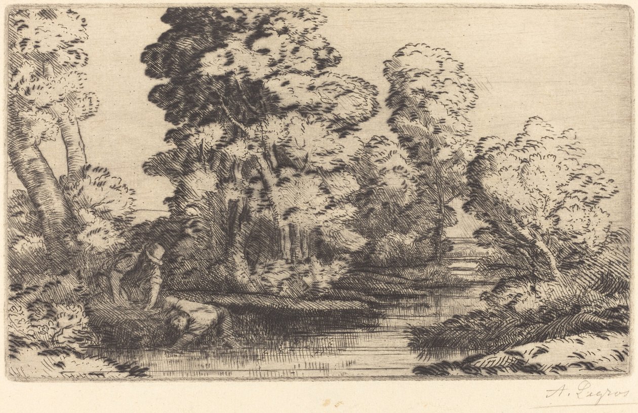 Dolina w Burgundii autorstwa Alphonse Legros