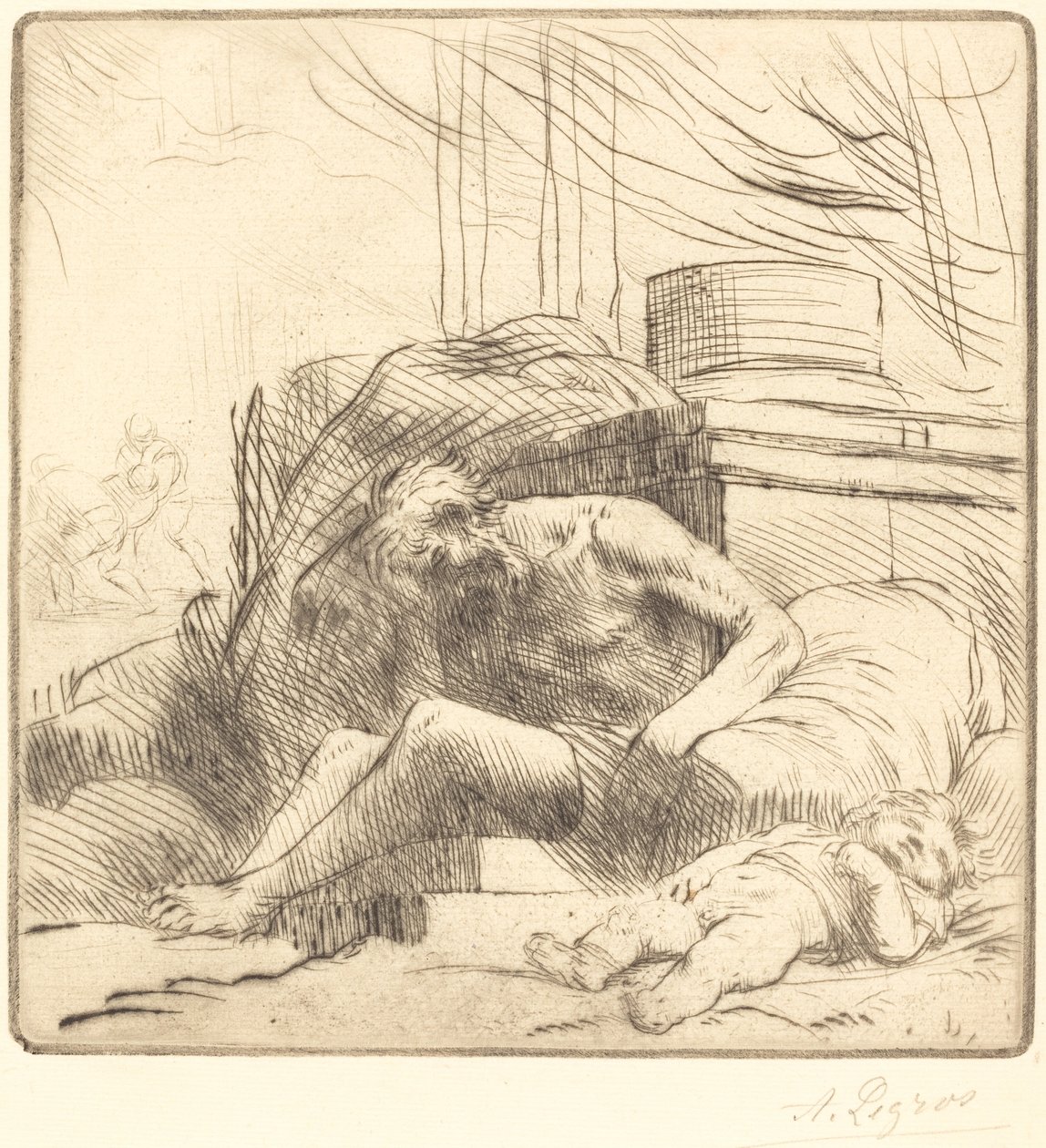 Ofiara pożaru autorstwa Alphonse Legros