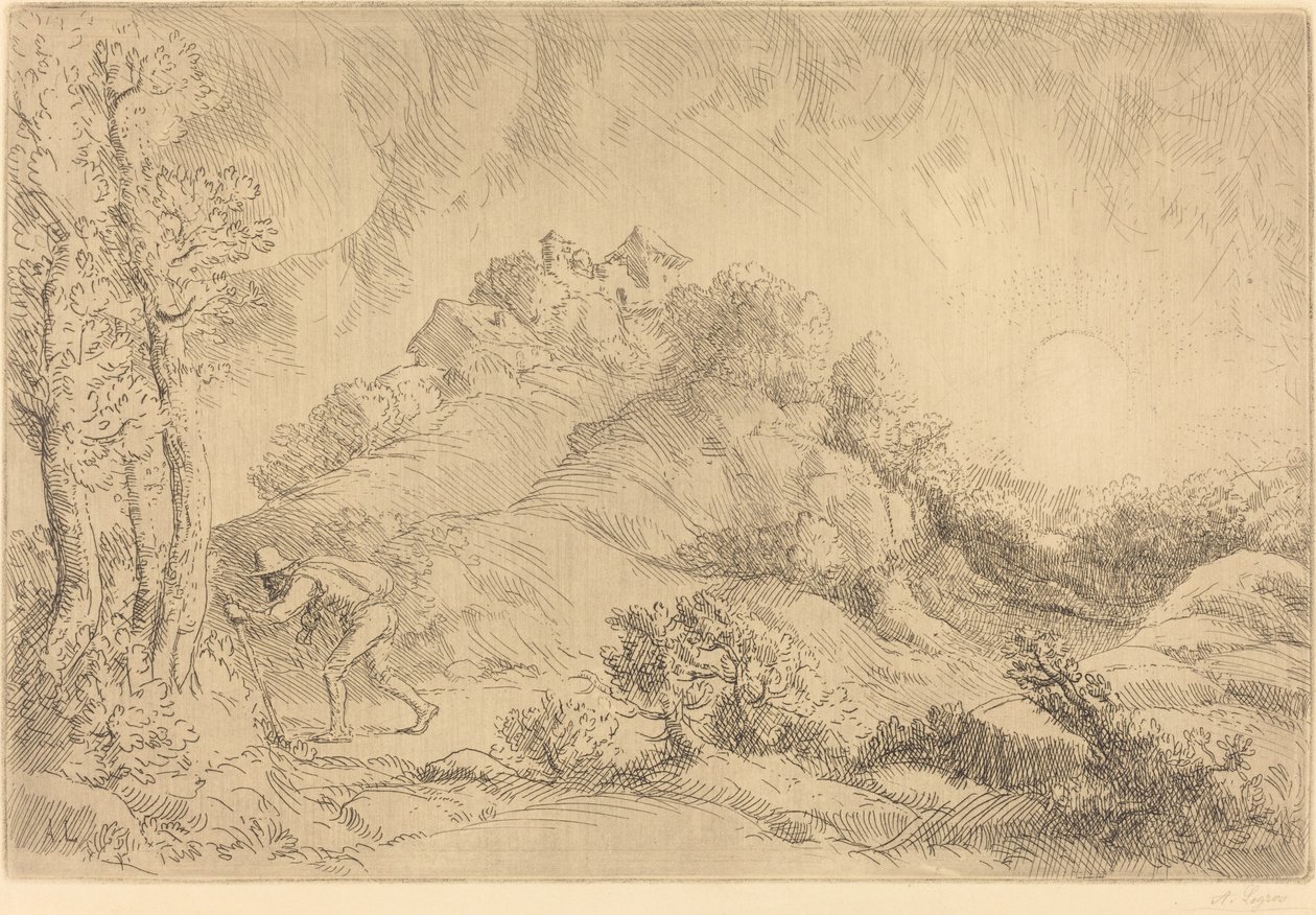 Widok na farmę (La ferme de Beauchamp) autorstwa Alphonse Legros