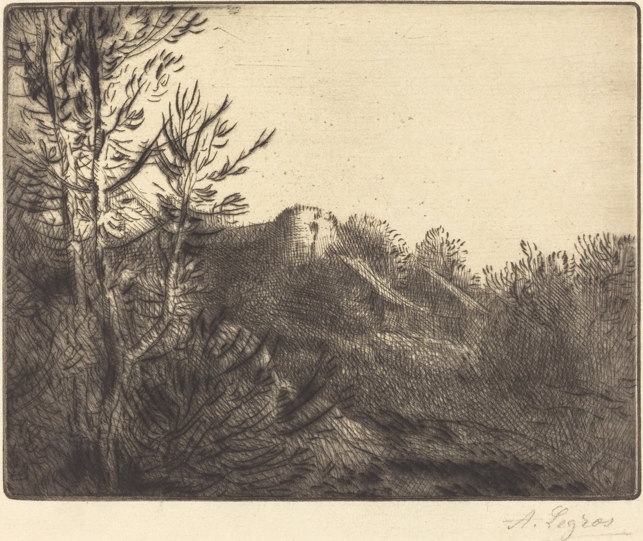 Widok na farmę autorstwa Alphonse Legros