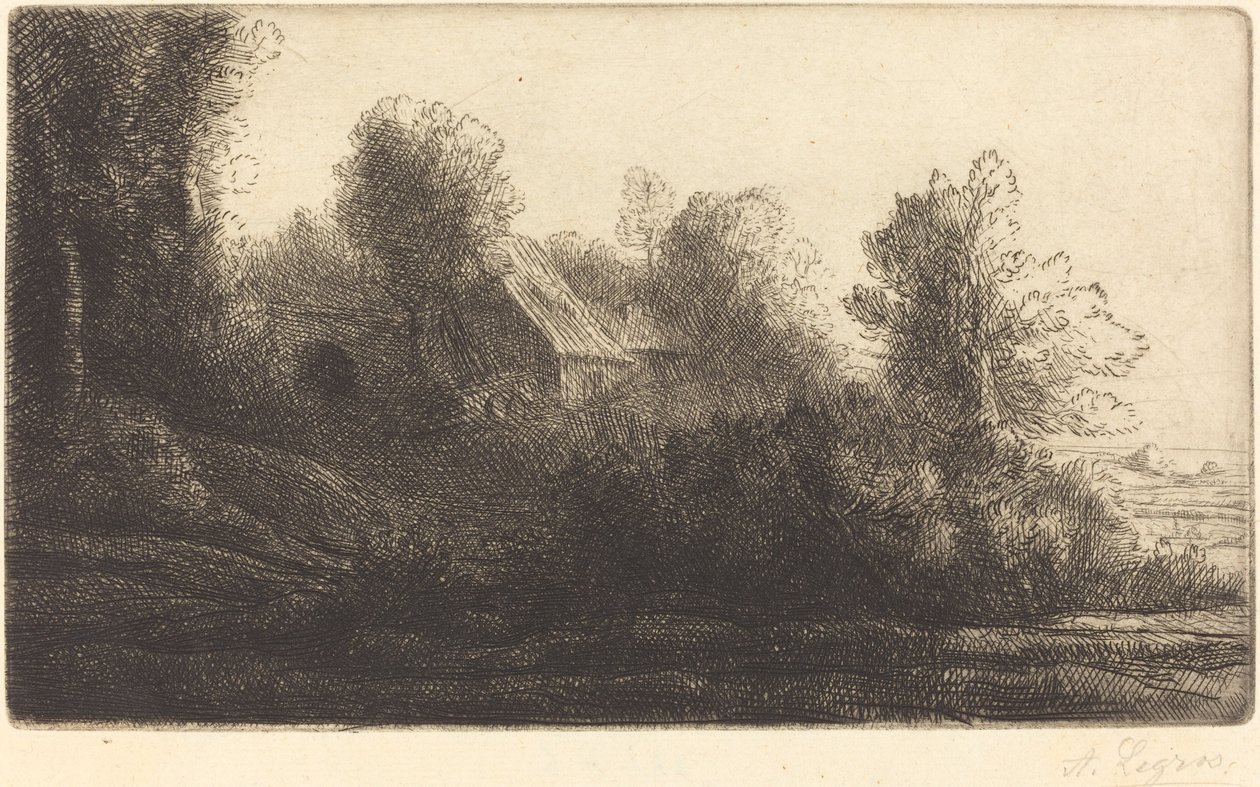 Widok na farmę, 2. płyta autorstwa Alphonse Legros