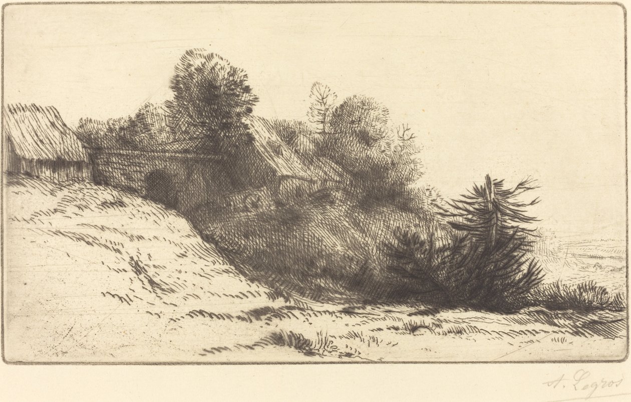 Widok na farmę, 2. płyta autorstwa Alphonse Legros