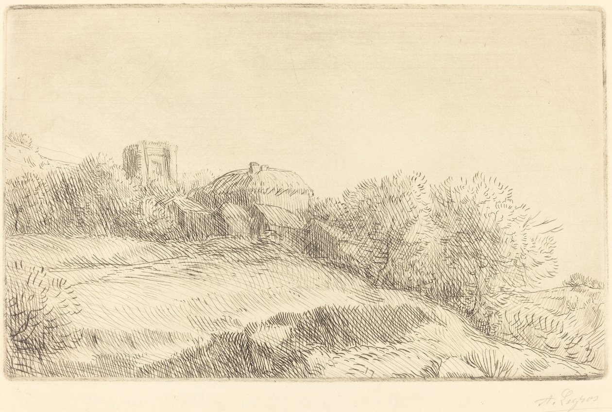 Wioska Wioska. autorstwa Alphonse Legros