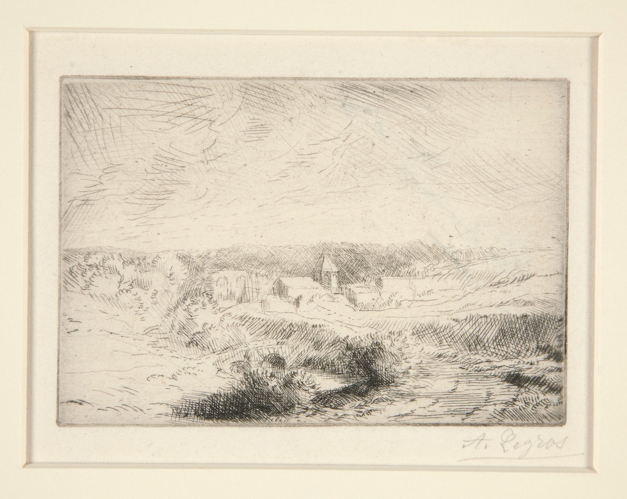 Village de Wimille, pres Boulogne (wieś Wimille w pobliżu Boulogne) autorstwa Alphonse Legros