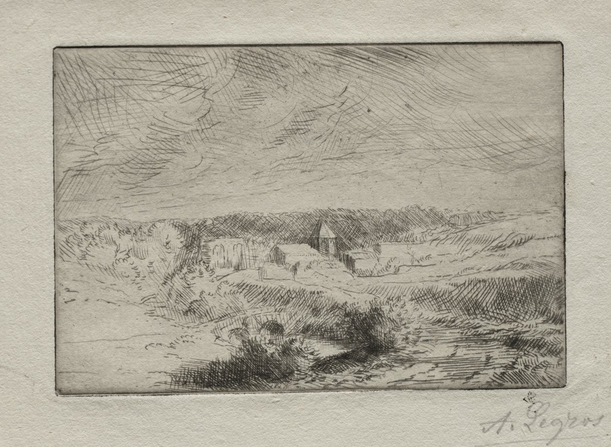 Wioska Wimille, niedaleko Boulogne autorstwa Alphonse Legros