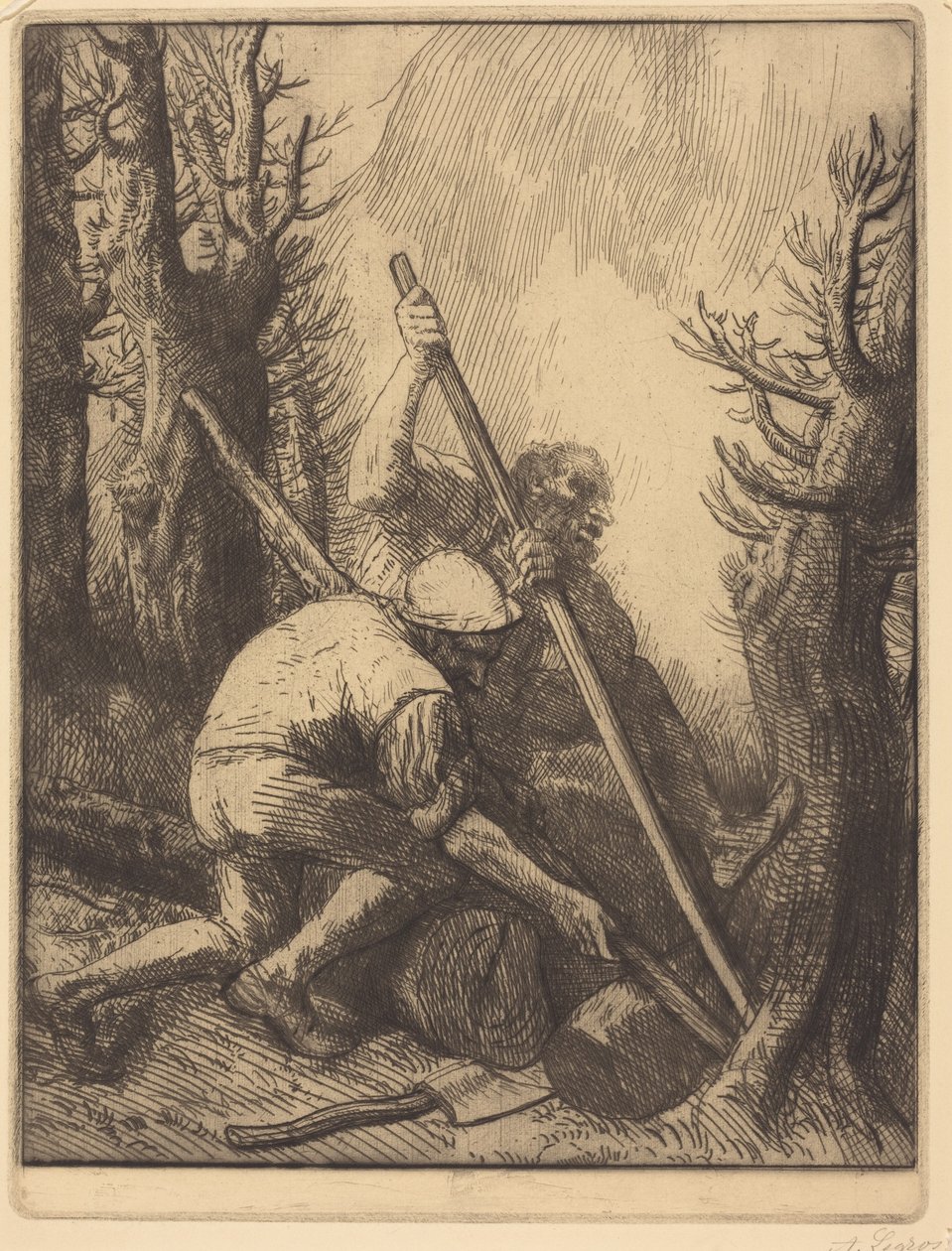Drwale, 3. tablica (Drwale) autorstwa Alphonse Legros