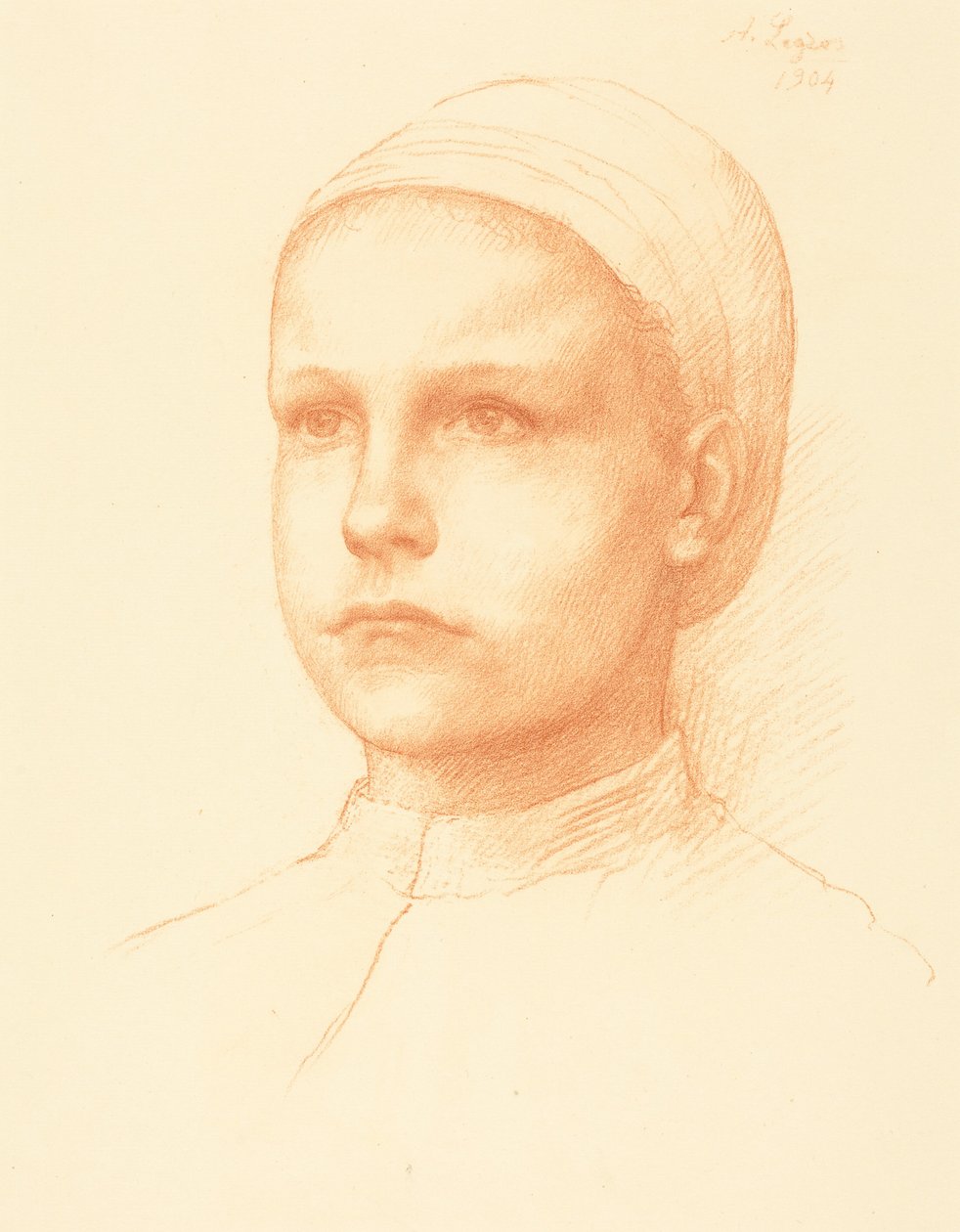 Młoda chłopka autorstwa Alphonse Legros