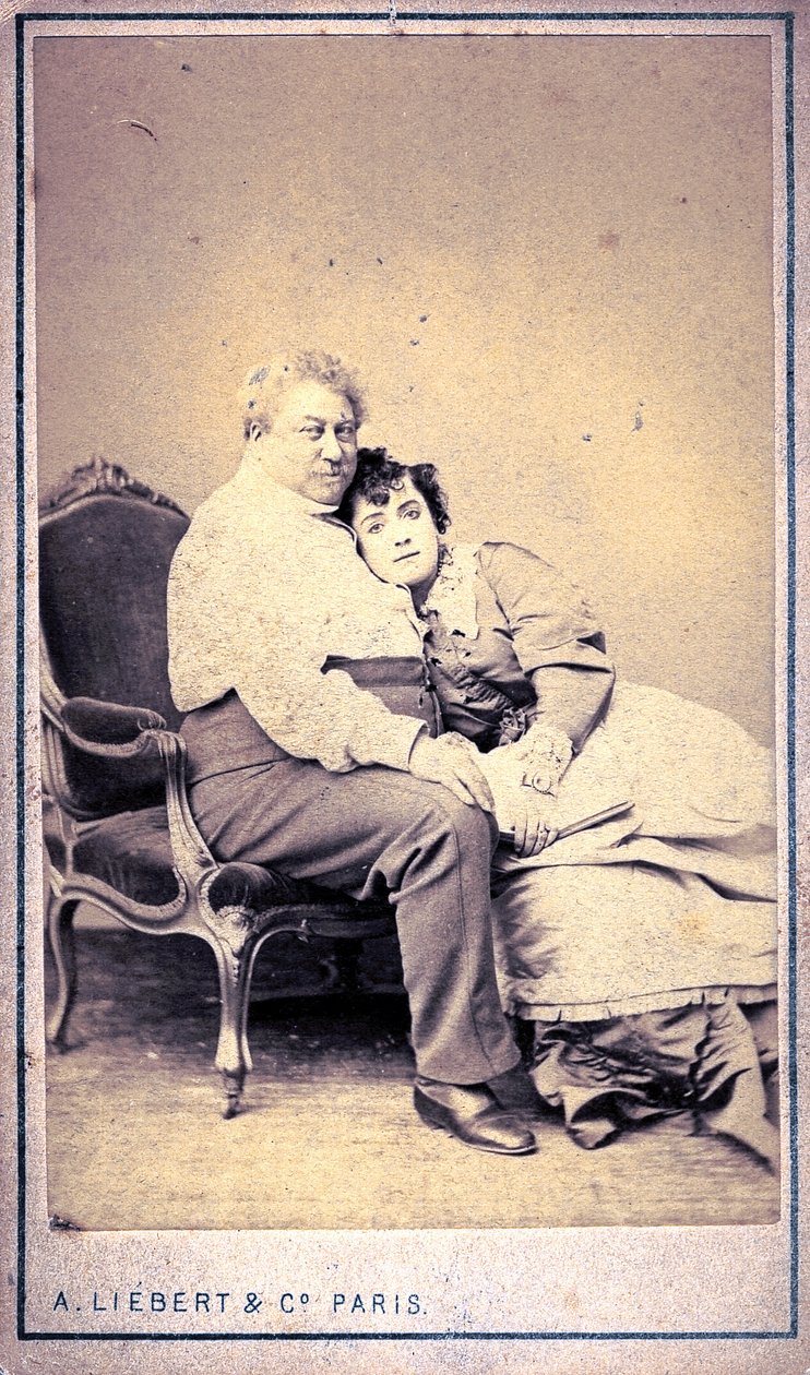 Alexandre Dumas i Miss Menken – Alphonse Liebert & C (zdjęcie) autorstwa Alphonse Liebert