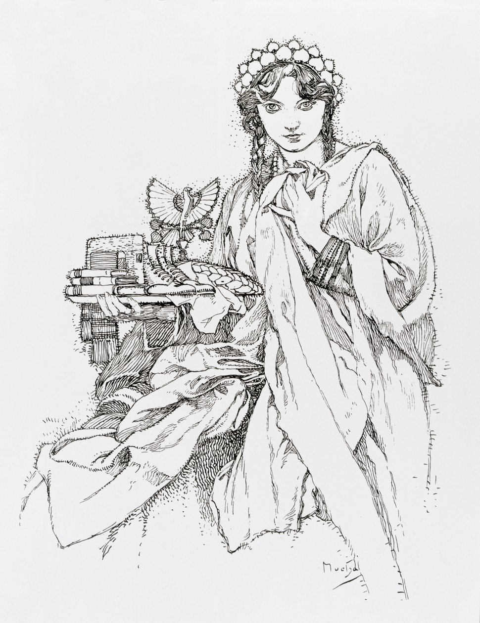 Plakat reklamowy Ian Amos Komensky Lodge autorstwa Alphonse Mucha