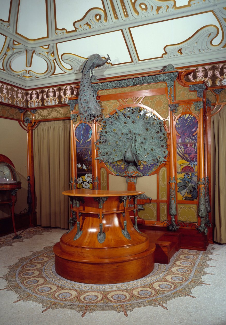 Art Nouveau: wystrój wnętrz sklepu jubilerskiego Georgesa Fouqueta (1862-1957) w Paryżu autorstwa Alphonse Mucha