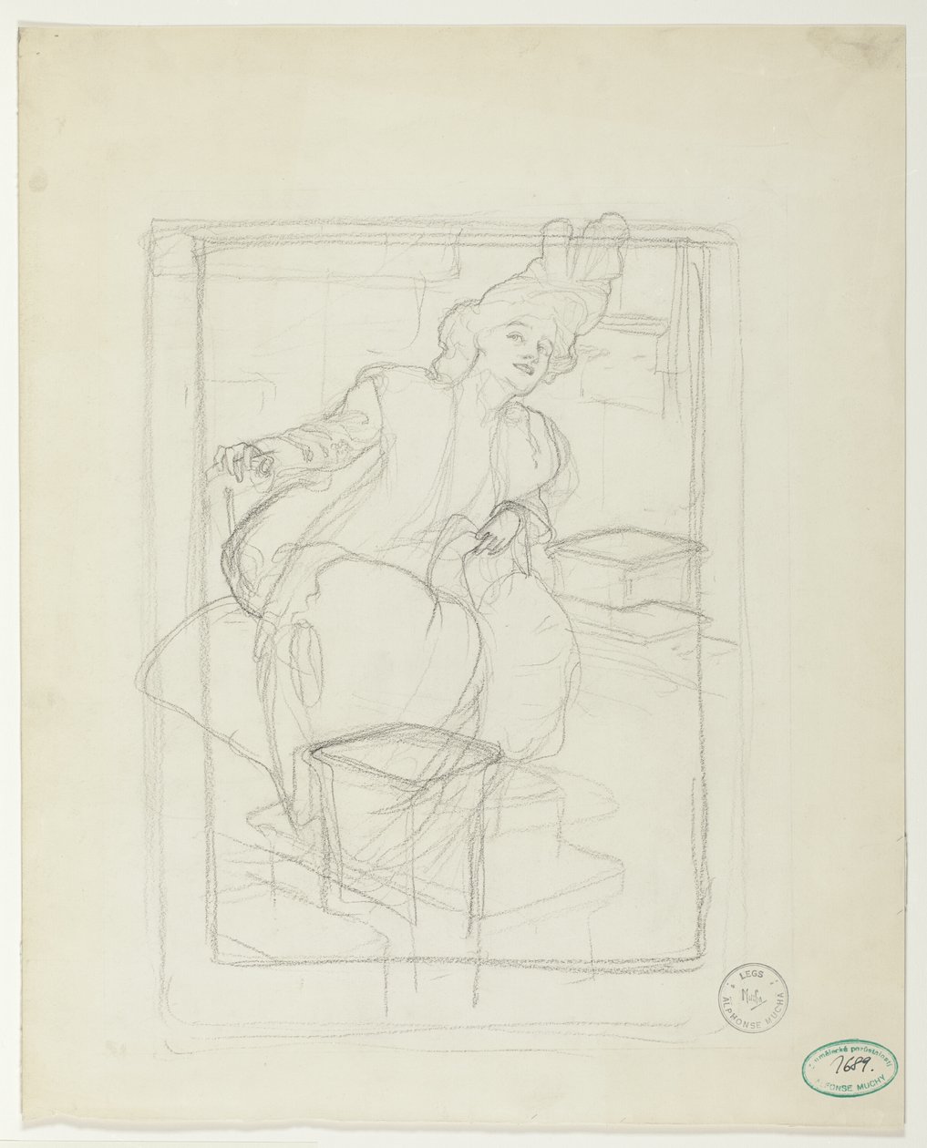 Sarah Bernhardt autorstwa Alphonse Marie Mucha